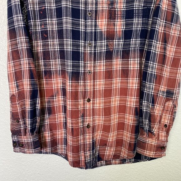 Blink 182 Shirt Adult Medium Bunny Graphic Band Logo Handmade Bleach Flannel - Picture 5 of 15